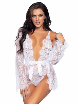 Rosa Lace Robe & Teddy Set