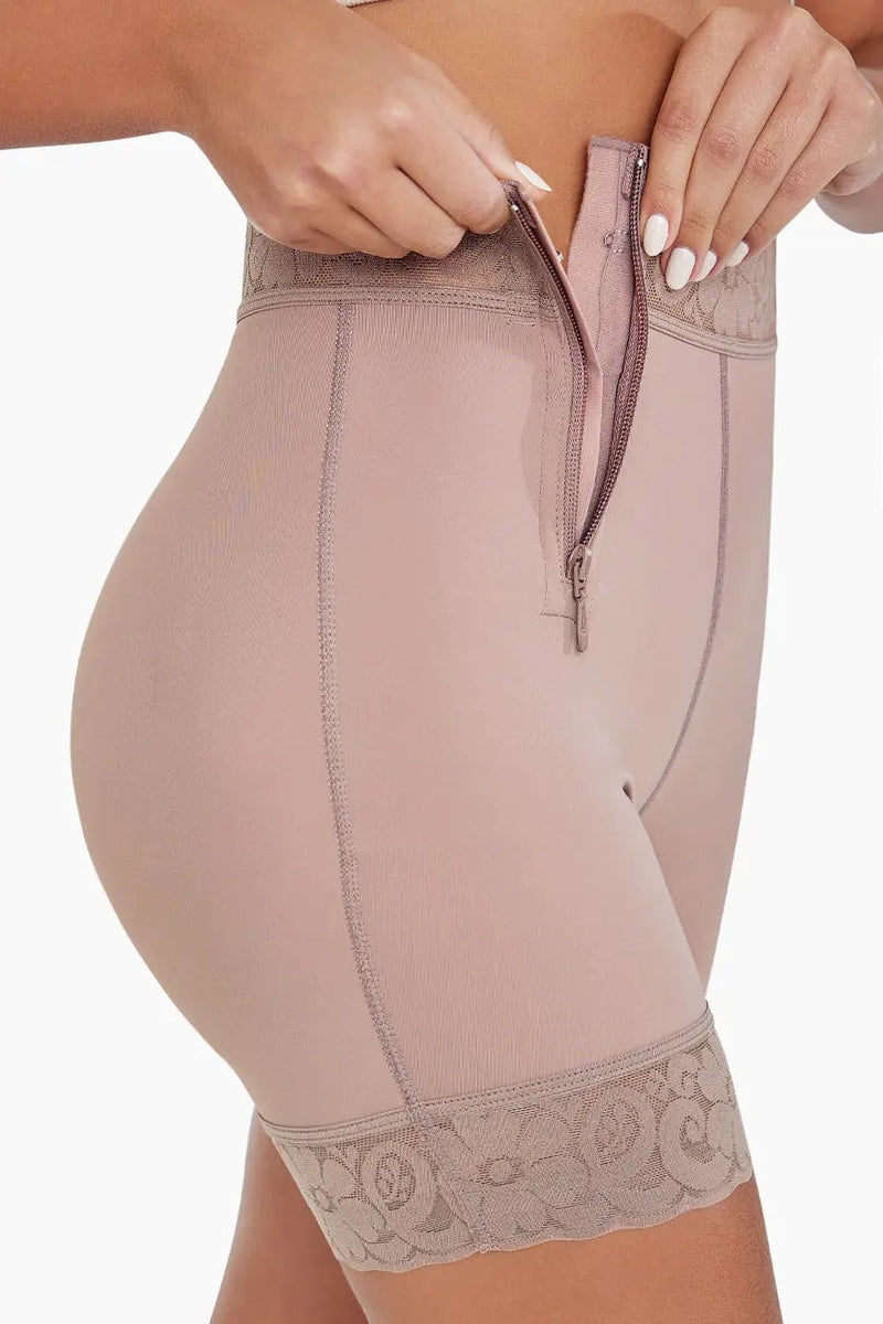BBL Effect Easy Sculpt Hi-Cut Shorts | Anya Lust Luxury Shapewear | Lightweight Shapewear Shorts With Supportive Boning And Side Zipper