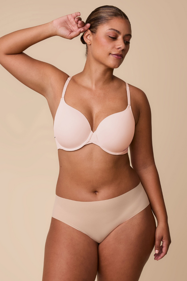 Bea T-Shirt Bra in Rose | Anya Luxury Lingerie Underwear for Women | Comfortable everyday T-shirt bra 