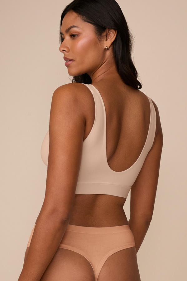 Bliss Bralette in Beige | Anya Lust Luxury Lingerie for Women | Sexy Bralette featuring smooth microfiber fabric and u-back detail