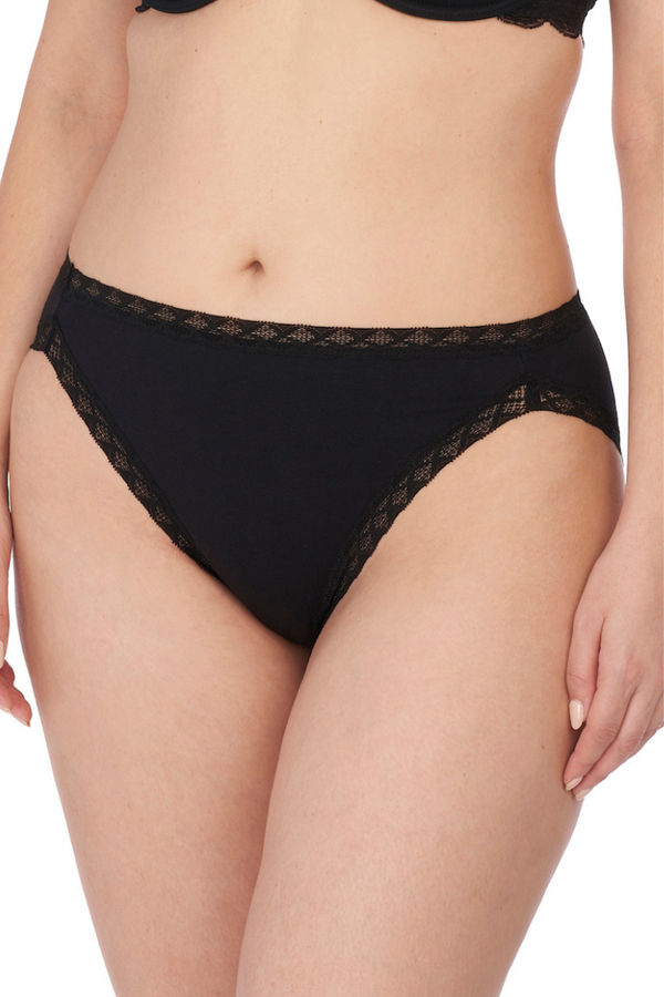 Bliss French Cut Panty 3-Pack In Black | Anya Lust Luxury Lingerie | Black 3 Pack Cotton Panties For Women