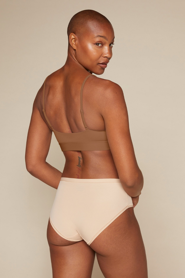Bliss Scoop Bralette in Brown | Anya Lust Lingerie | Ultra-soft Microfiber Bralette for Lounging and Light Support