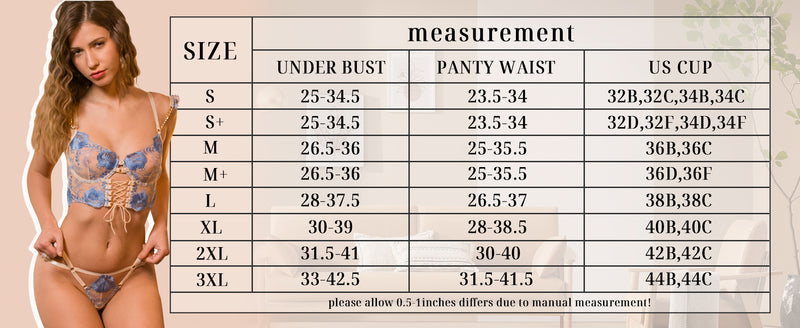 Celeste Lace Lingerie Set in Black | Anya Lust Luxury Lingerie | Women's Lingerie Size Chart