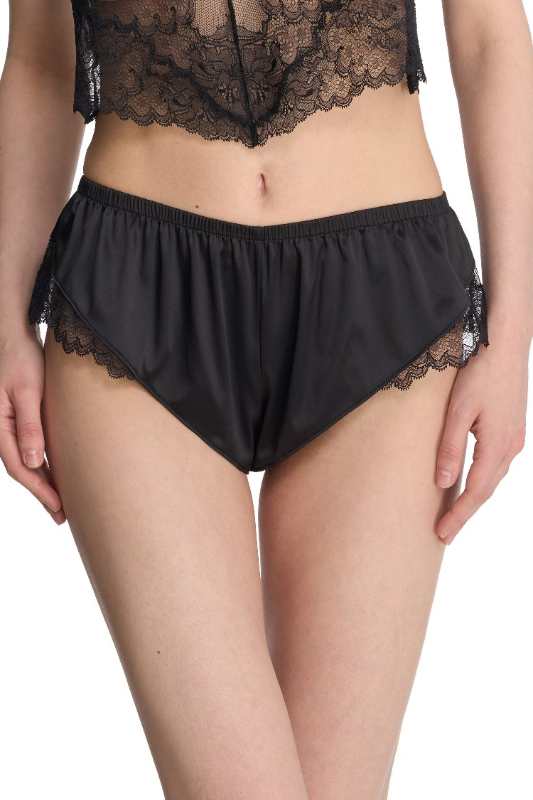 Chantilly Lace Tap Short | Anya Lust Lingerie | Sexy High waist satin shorts with lace trim for special nights