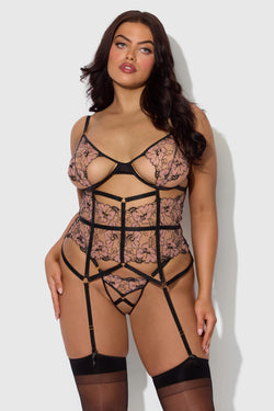 Nova Lace Plus Size Corset Set