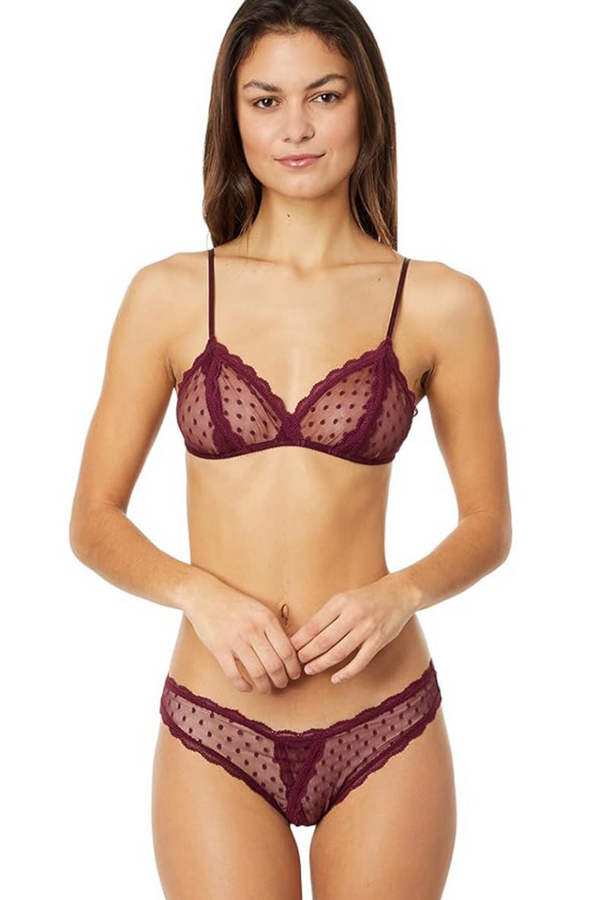 Coucou Lola Coucou Coulotte | Anya Lust Luxury Lingerie | Seductive Swiss Dot Panty With Italian Net 