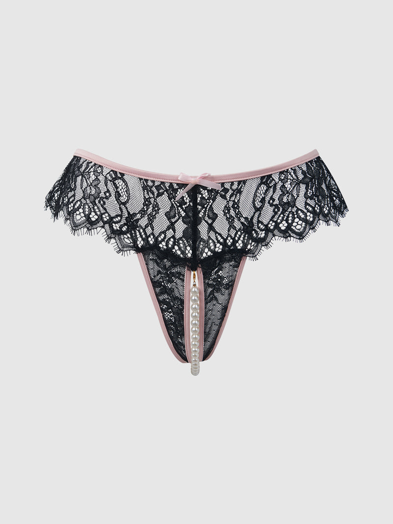 Jocelyn Lace & Pearl Open Thong