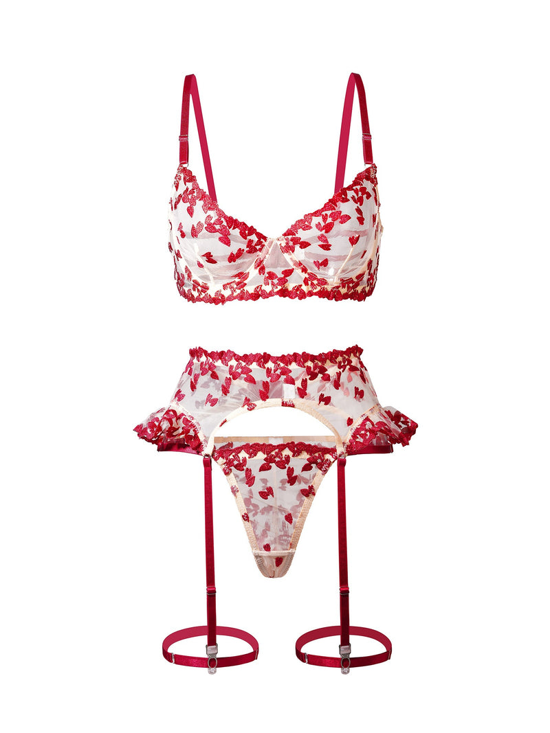 Heartbreaker Embroidered Lingerie Set