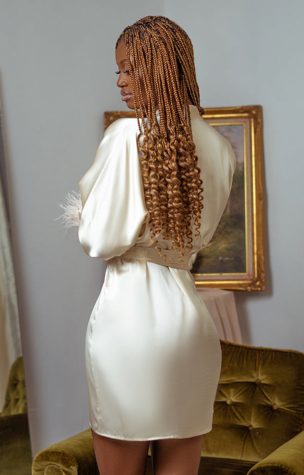 Dami Feather Silk Robe