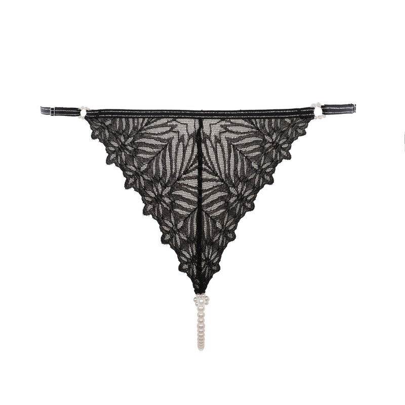 Destinos Pearl G-String | Anya Lust Luxury Lingerie for Women | Seductive Lace Pearl G-String for Romantic Nights