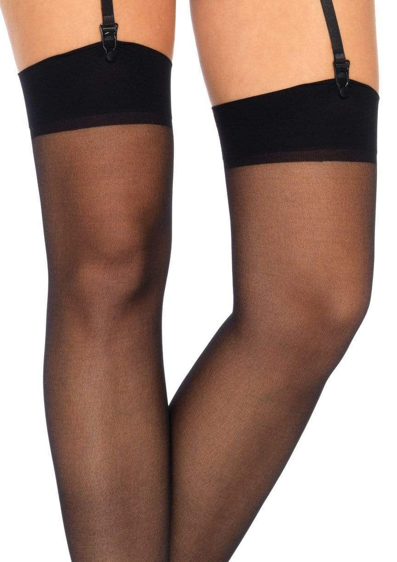 Dex Sheer Stockings | Anya Lust Luxury Lingerie | Sexy Ultra Soft Black Sheer Stockings for women