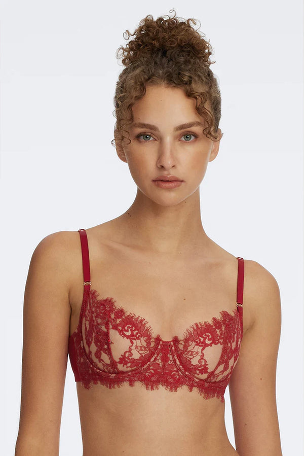 Entice Balconette Bra - Lipstick Red