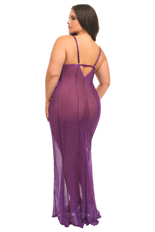 Katana Plus Size Mesh Dress