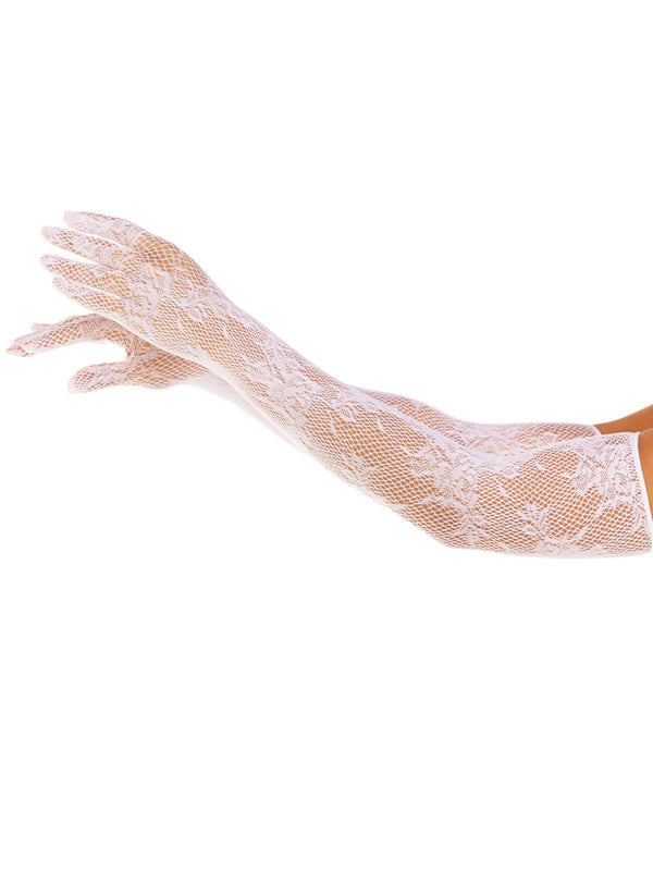 Lace Opera Length Gloves | Anya Lust Luxury Lingerie | Classic Bridal Lace Opera Length Gloves for Weddings