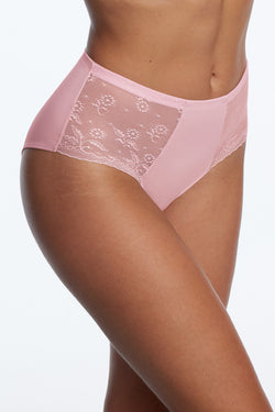 Lacy High Rise Brief in Lilac | Anya Lust Luxury Lingerie | Sexy Full Coverage Lace Panty for Women
