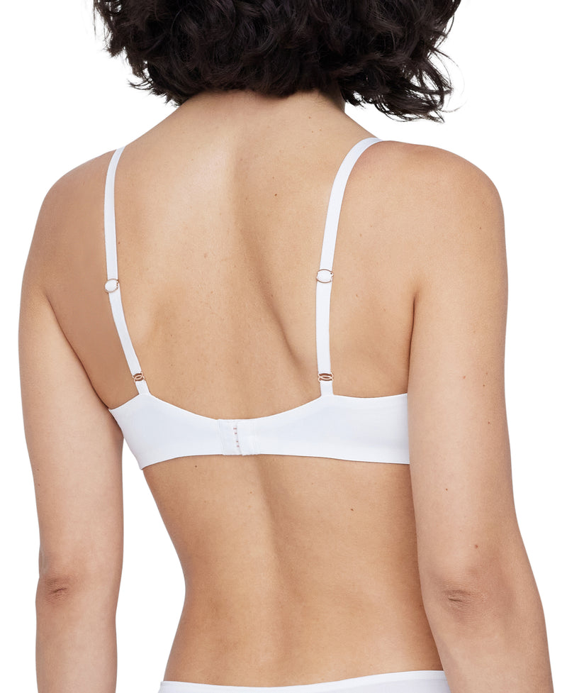 Minx Balconette Bra in White | Anya Lust Luxury Lingerie | Alluring Pink & white tone Bridal Lace bra with Hook & Eye Closure with Adjustable straps