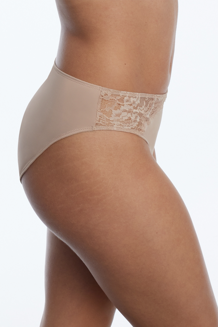 Minx Panty In Cashmere | Anya Lust Luxury Underwear | Sexy Full Coverage Panty For Women 