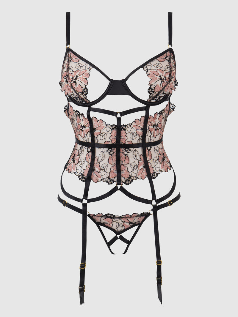 Nova Lace Plus Size Corset Set | Anya Lust Luxury Lingerie | Seductive Lace Plus Size Corset Set