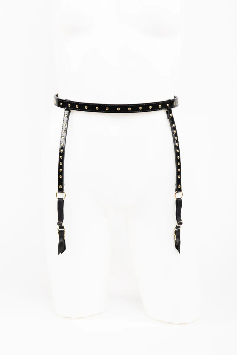 Ricco Leather Lingerie Set | Anya Lust Luxury Lingerie | Erotic Bondage  Adjustable leather Garter Belt for Special Nights