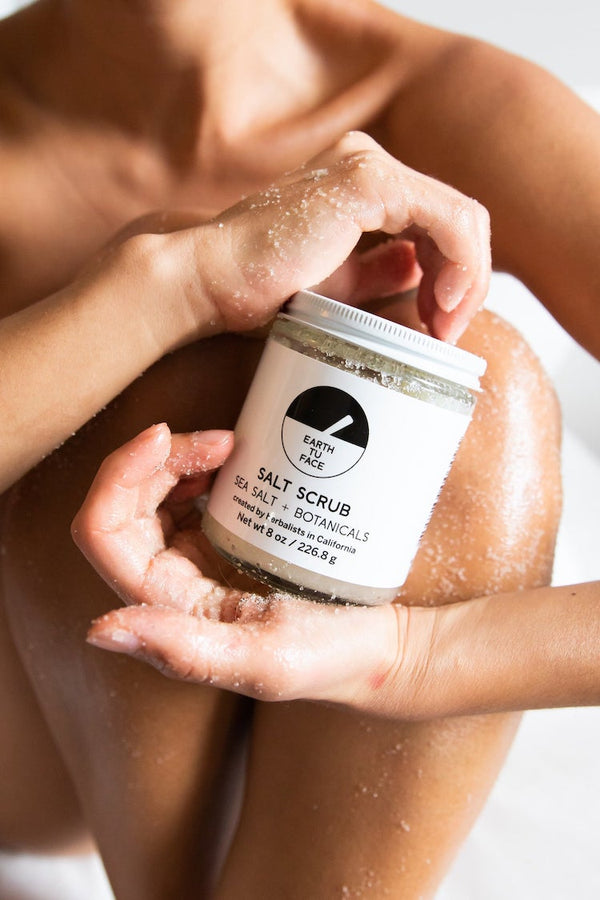 Salt Body Scrub | Anya Lust Women's Wellness | Rejuvenating Sea Salt + Organic Oils Body Scrub for weekly use