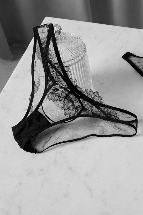 Sexy Panty Bundle | Anya Lust Luxury Lingerie | Sexy Sheer Panty With Lace Trims 