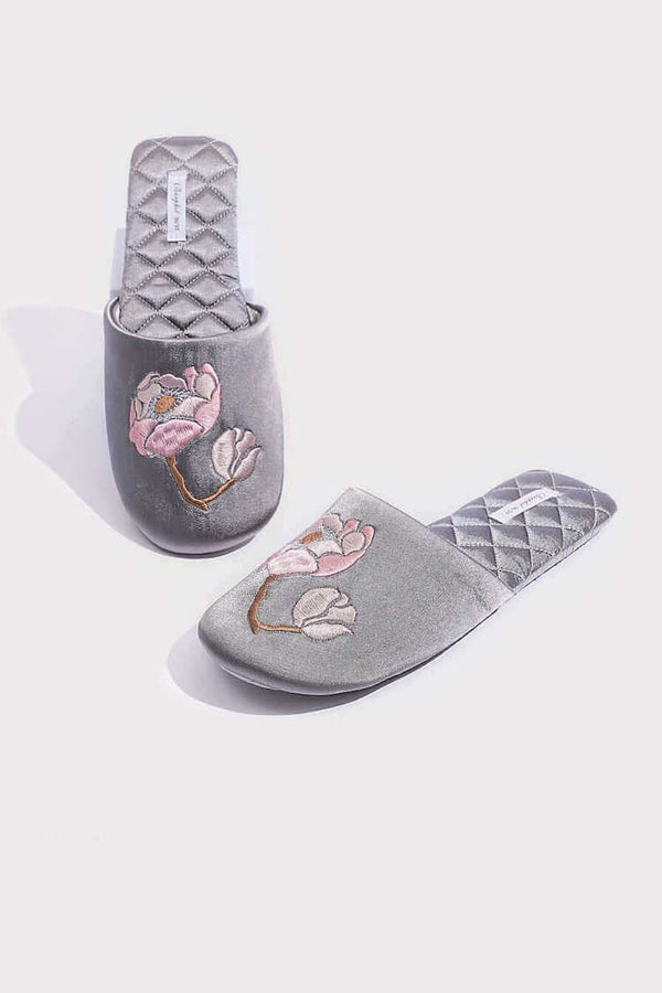 Soft Sole Floral Motif Slippers