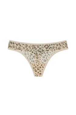 Spellbound Mesh Thong | Anya Lust Luxury Lingerie for Women | Lightweight and seamless leopard print thong for women