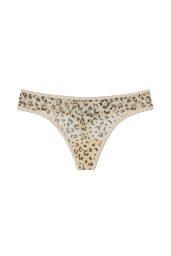 Spellbound Mesh Thong | Anya Lust Luxury Lingerie for Women | Lightweight and seamless leopard print thong for women