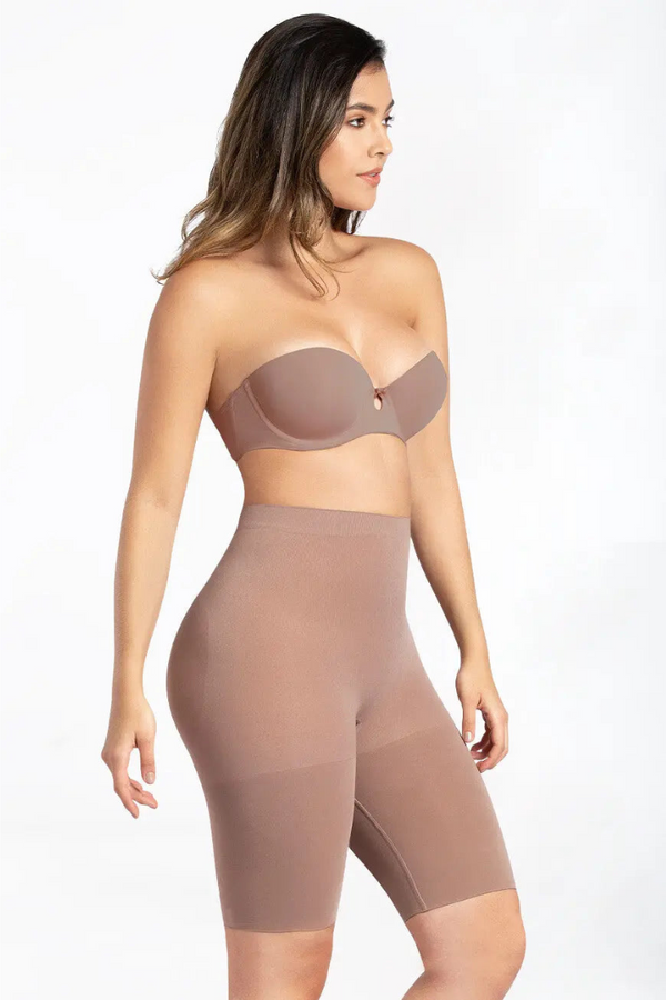Thigh Shaper Second Skin | Anya Lust Luxury Shapewear | Nude High-Waisted Thigh Shaper For Smooth Silhouette