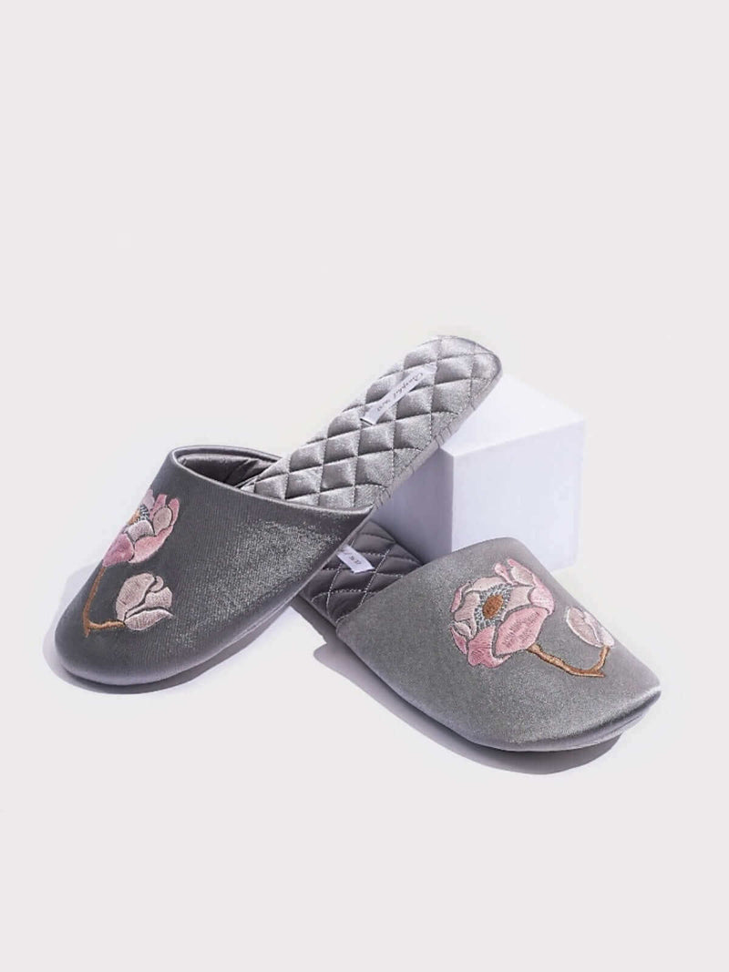 Soft Sole Floral Motif Slippers