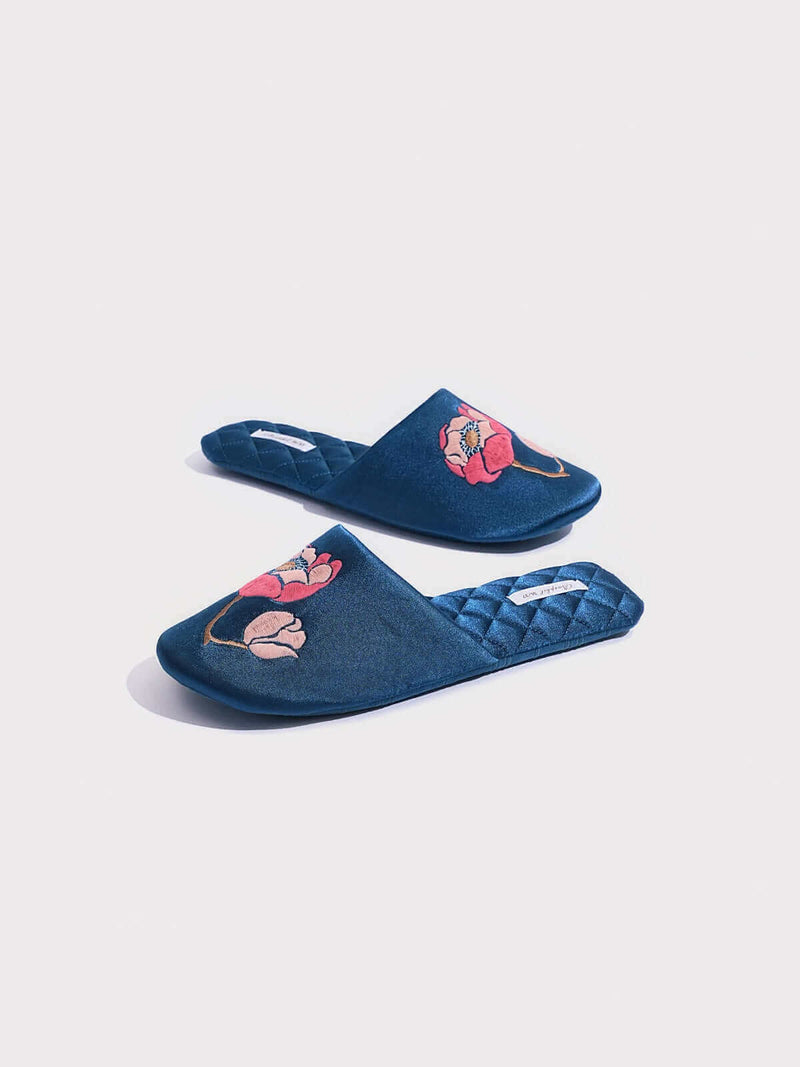 Soft Sole Floral Motif Slippers