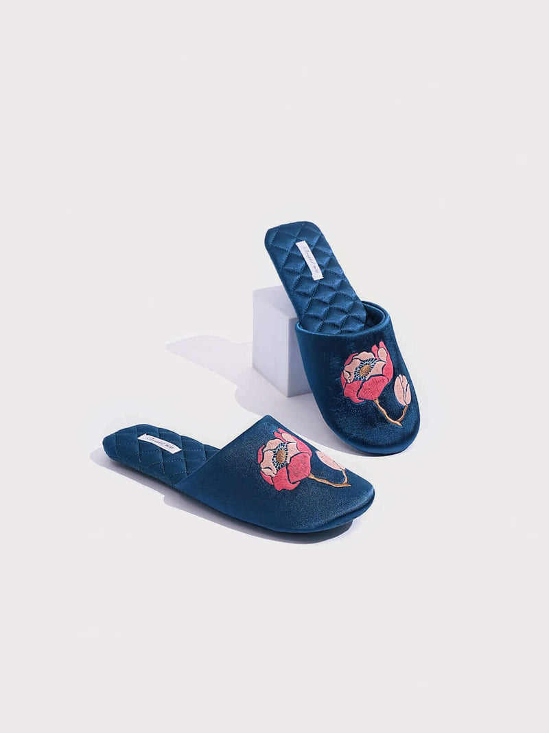 Soft Sole Floral Motif Slippers