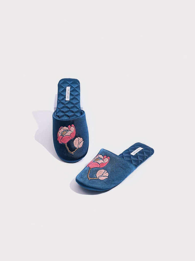 Soft Sole Floral Motif Slippers