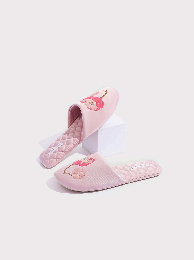 Soft Sole Floral Motif Slippers