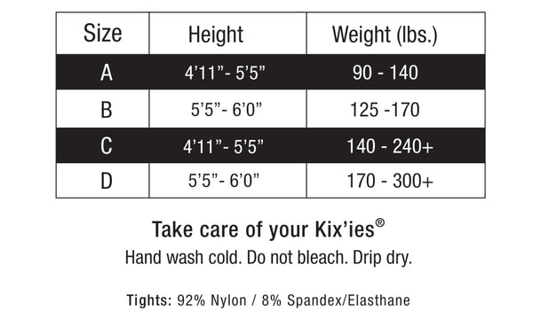 Zoey Fishnet Pantyhose | Anya Lust Luxury Lingerie | Size Chart