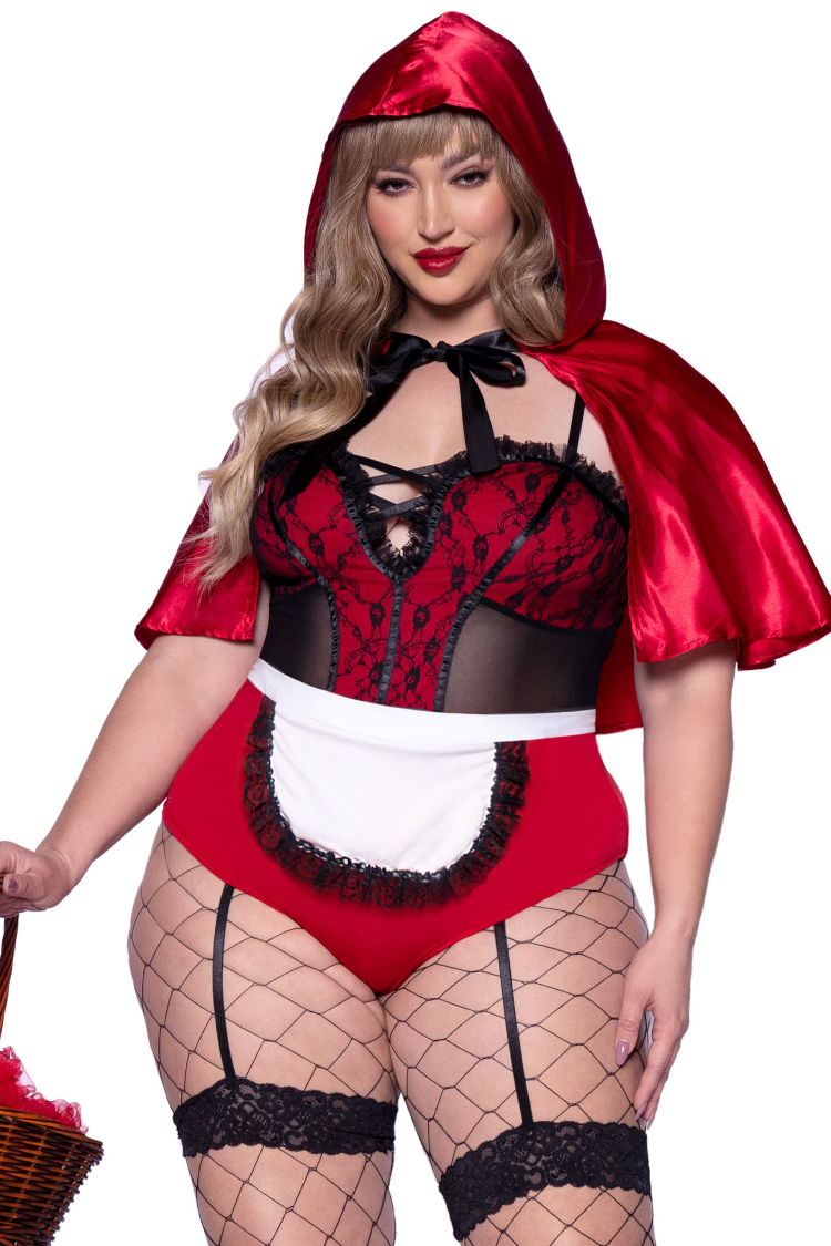 Plus Naughty Miss Red Riding Hood Costume