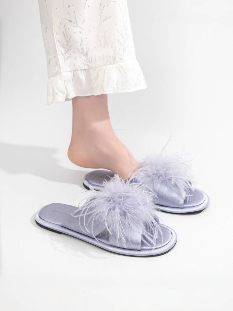 Luxe Feather Slippers