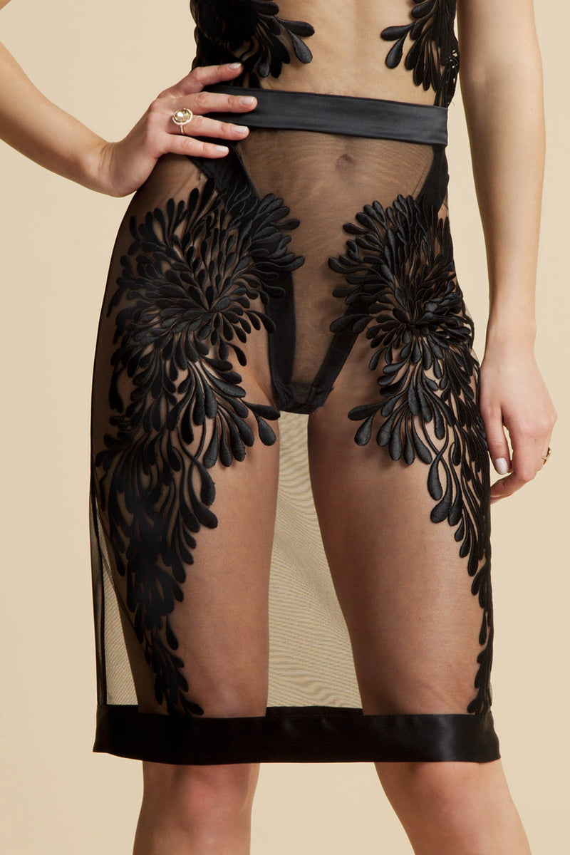 Gabriella Sheer Skirt | Luxury See Through Lingerie | Anya Lust