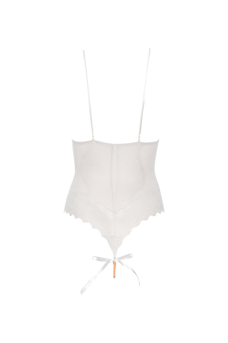 Geneva Sheer Bodysuit Ivory