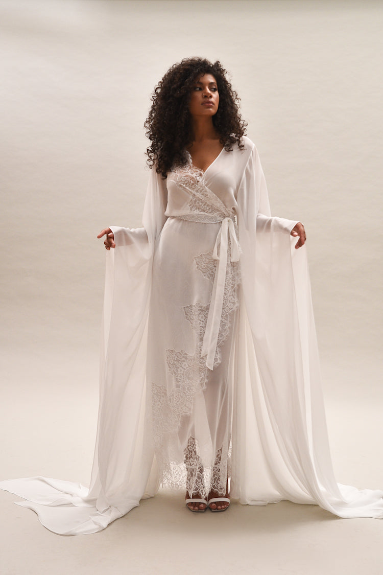 Isabelle Ivory Robe | Wedding Lingerie | Bridal Robe | Anya Lust