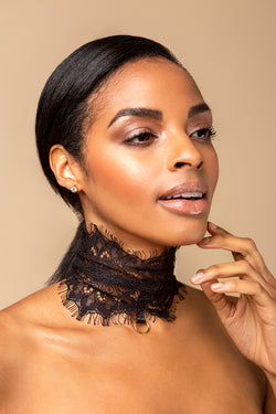Malia Black Lace Choker | Anya Lust Luxury Lingerie | Alluring Black Lace Choker for Date Nights